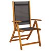 vidaXL Chaises pliables de jardin lot de 2 Bois d'acacia et textil&egrave;ne