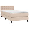 vidaXL Sommier à lattes de lit avec matelas Cappuccino 100x200 cm
