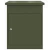 vidaXL Bo&icirc;te de d&eacute;p&ocirc;t de colis Vert olive 47,5 x 38 x 59 cm Acier