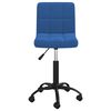vidaXL Chaise pivotante de bureau Bleu Velours