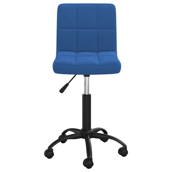 vidaXL Chaise pivotante de bureau Bleu Velours