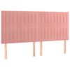 vidaXL T&ecirc;te de lit Rose 180x5x118/128 cm Velours