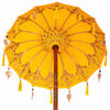 vidaXL Parasol balinais avec base Jaune 95 x 95 x 260 cm