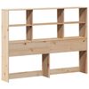 vidaXL Lit biblioth&egrave;que sans matelas 140x190 cm bois massif