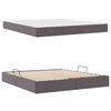 vidaXL Lit avec rangement et matelas avec matelas 2 pcs Gris Cuir