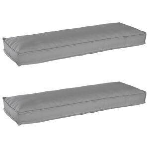 vidaXL Set de coussins de palette 2 pc Tissu Oxford Gris