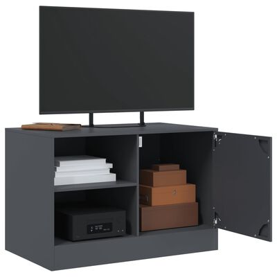 vidaXL Meubles TV 2 pcs anthracite 67x39x44 cm acier