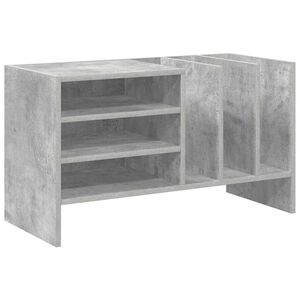 vidaXL Meuble &agrave; vinyles Gris b&eacute;ton 78,5 x 35 x 45 cm Bois d'ing&eacute;nierie