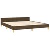 vidaXL Cadre de lit sans matelas marron fonc&eacute; 180x200 cm tissu