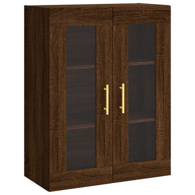 vidaXL Buffet haut Chêne marron 69,5x34x180 cm Bois d'ingénierie