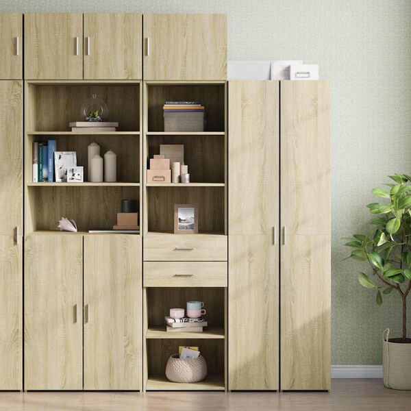 vidaXL Armoire de rangement mince ch&ecirc;ne sonoma 50x42,5x225 cm