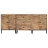 vidaXL Ensemble de buffets 3 pcs Bois de teck recycl&eacute;