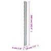 vidaXL Poteaux de cl&ocirc;ture 40 pcs argent&eacute; 260 cm&nbsp;acier galvanis&eacute;