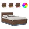 vidaXL Cadre de lit Ch&ecirc;ne brun 135 x 190 cm Bois d'ing&eacute;nierie