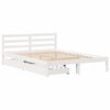 vidaXL Cadre de lit sans matelas blanc 135x190 cm bois de pin massif