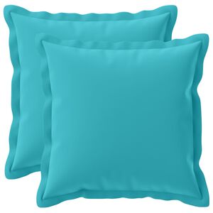vidaXL Housse de coussin 2 pc HOUTEN Turquoise 30 x 30 cm Polyester