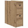 vidaXL Armoire de salle de bain &eacute;troite avec roulettes ch&ecirc;ne artisanal