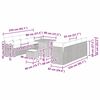 vidaXL Ensemble de canap&eacute; de jardin 11 pcs Beige Poly rotin