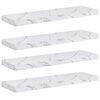vidaXL &Eacute;tag&egrave;re Murale 4 pc Marbre blanc 80 x 23,5 x 3,8 cm