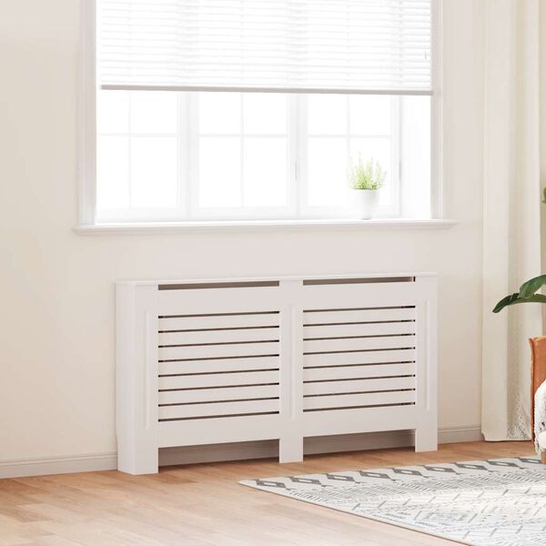vidaXL Cache-radiateur Blanc 152x19x81,5 cm MDF