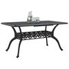 vidaXL Table de jardin noir 150x90x72 cm aluminium coul&eacute;