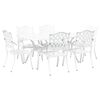 vidaXL Ensemble de salle &agrave; manger pour jardin 7 pc Blanc Aluminium