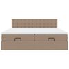 VidaXL Cadre de lit ottoman et matelas cappuccino 160x200cm similicuir
