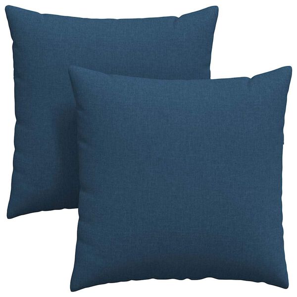 vidaXL Coussins de canap&eacute; 2 pcs Bleu 60 x 60 cm tissu