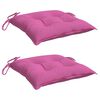 vidaXL Coussins de chaise lot de 2 rose 50x50x7 cm tissu oxford