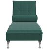 vidaXL Chaise longue de massage avec traversin vert foncé velours