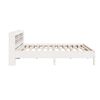 vidaXL Cadre de lit sans matelas blanc 200x200 cm bois massif de pin