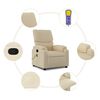 vidaXL Fauteuil inclinable de massage crème tissu