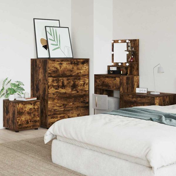 vidaXL Cabinet de salle de bain Ch&ecirc;ne fum&eacute; 40,5 x 40 x 44 cm