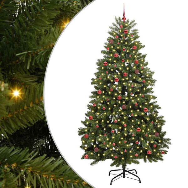 vidaXL Sapin de No&euml;l artificiel avec 300 LED Vert 270 cm PVC et m&eacute;tal