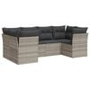 vidaXL Salon de jardin 6 pcs avec coussins gris clair r&eacute;sine tress&eacute;e