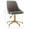 vidaXL Chaises pivotantes &agrave; manger lot de 6 gris clair velours