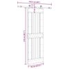 vidaXL Porte coulissante et kit de quincaillerie 70x210 cm pin massif