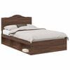 vidaXL Cadre de lit Ch&ecirc;ne brun 120 x 190 cm Pin massif