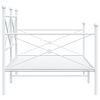 vidaXL Lit de jour sans matelas blanc 100x190 cm acier