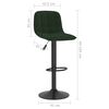 vidaXL Tabourets de bar lot de 2 vert foncé velours