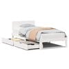 vidaXL Cadre de lit avec tiroirs sans matelas blanc 90x200 cm