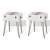 vidaXL Tables de chevet 2 pcs 40x30x57 cm Blanc