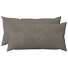 vidaXL Housse de coussin 2 pc HEERLEN Gris clair 40 x 80 cm Velours