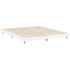 vidaXL Cadre de lit sans matelas blanc brillant 150x200 cm