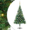 vidaXL Arbre de No&euml;l artificiel pr&eacute;-&eacute;clair&eacute;/boules 210 cm 910 branches