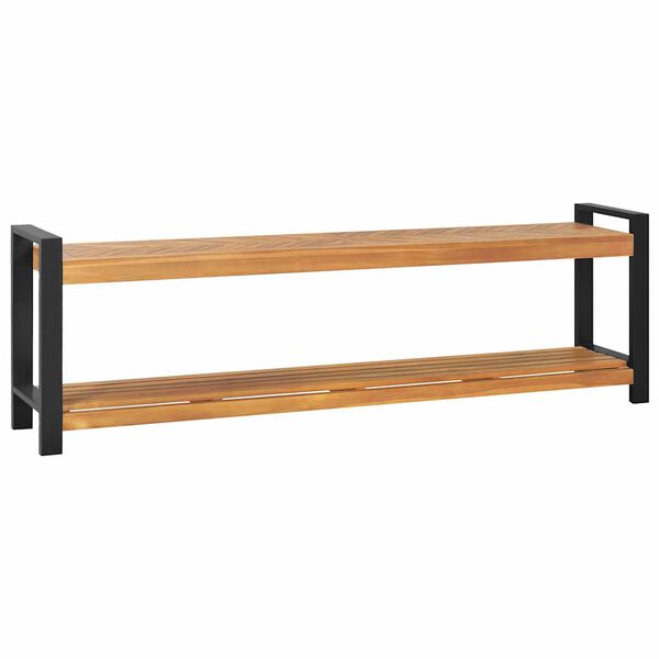vidaXL banc avec stockage Marron 160 x 30 x 50 cm Bois de teck solide