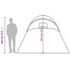 vidaXL Tente familiale à dôme 6 personnes gris et orange imperméable