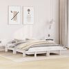 vidaXL Cadre de lit sans matelas blanc 150x200 cm bois de pin massif