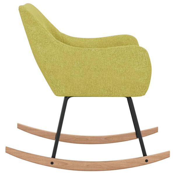 vidaXL Chaise &agrave; bascule Vert Tissu
