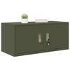 vidaXL Armoire de rangement avec stockage Vert olive 90 x 40 x 40 cm